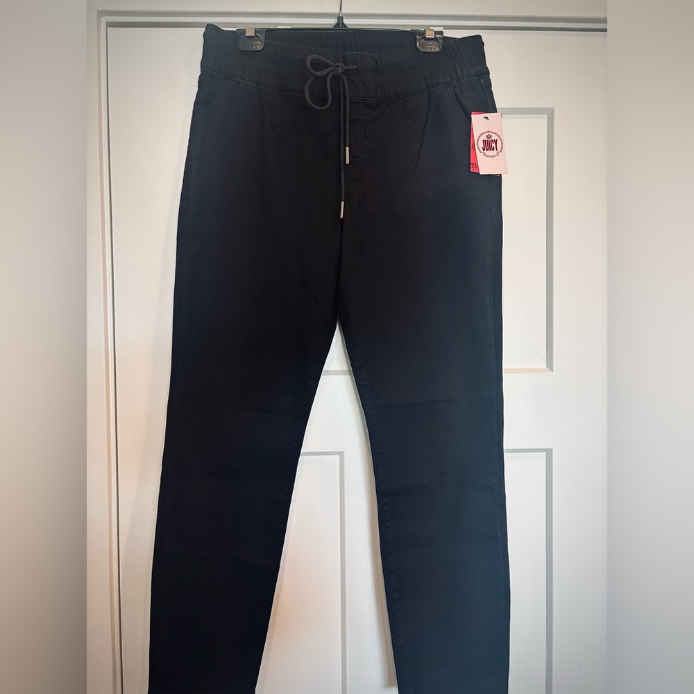 Juicy Couture Drawstring Black Denim Pants